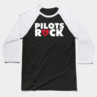 Pilots rock with plane inside hearth Baseball T-Shirt